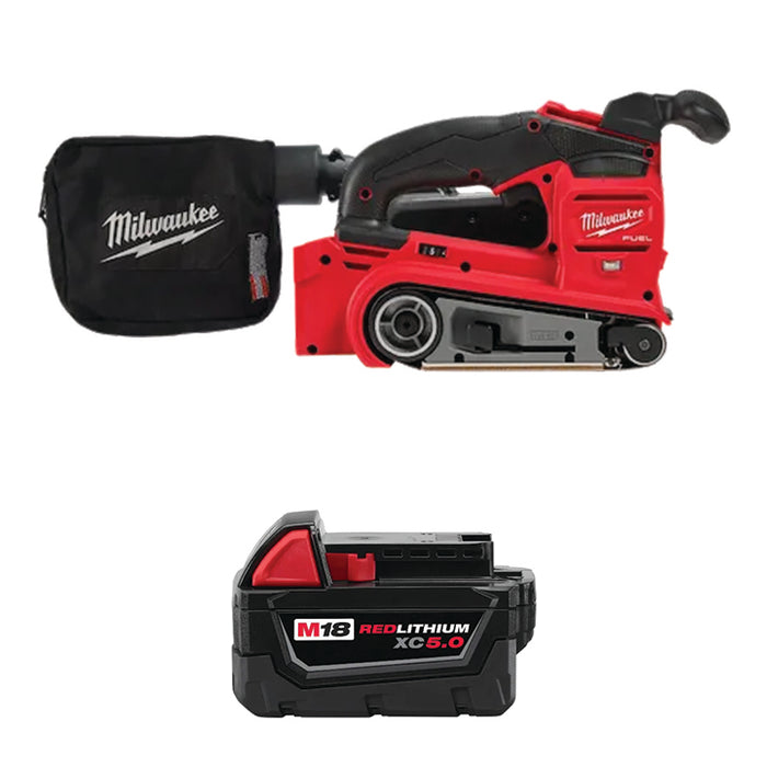 MILWAUKEE M18 FUEL™ 3" X 18" Belt Sander & FREE M18™ REDLITHIUM™ XC5.0 Extended Capacity Battery