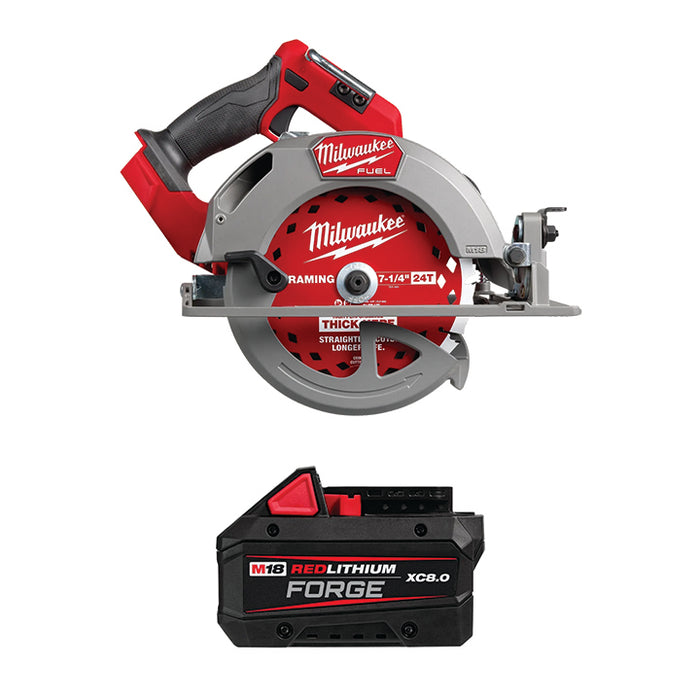 MILWAUKEE M18 FUEL™ 7-1/4” Circular Saw & FREE M18™ REDLITHIUM™ FORGE™ XC8.0 Battery