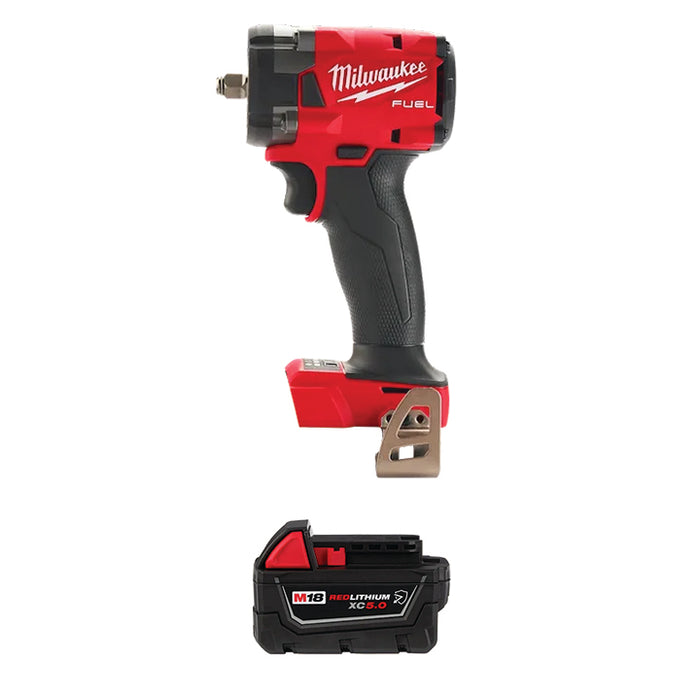 MILWAUKEE M18 FUEL™ 3/8" Compact Impact Wrench w/ Friction Ring & FREE M18™ REDLITHIUM™ XC5.0 Resistant Battery