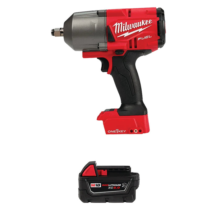 MILWAUKEE M18 FUEL™ High Torque Impact Wrench 1/2" Friction Ring & FREE M18™ REDLITHIUM™ XC5.0 Resistant Battery