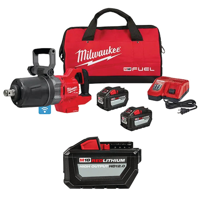 MILWAUKEE M18 FUEL™ 1" D-Handle High Torque Impact Wrench Kit & FREE M18™ REDLITHIUM™ HIGH OUTPUT™ HD12.0 Battery