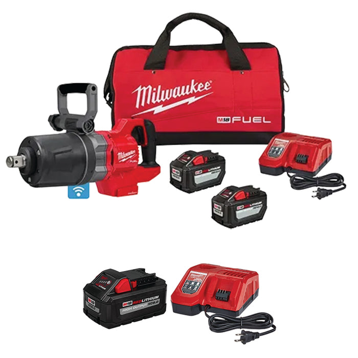 MILWAUKEE M18 FUEL™ 1" D-Handle High Torque Impact Wrench Kit & FREE M18™ REDLITHIUM™ HIGH OUTPUT™ XC8.0 Starter Kit