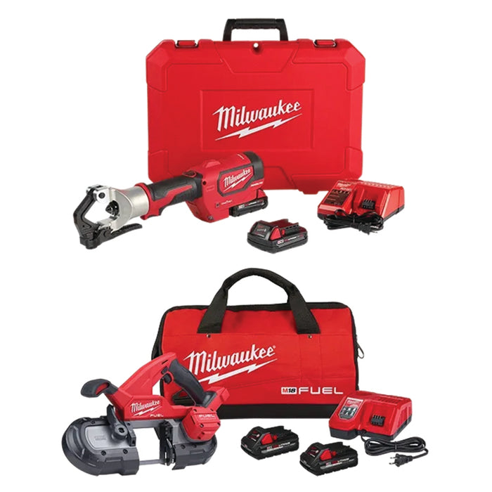 MILWAUKEE M18™ FORCE LOGIC™ 750 MCM Dieless Crimper & FREE M18 FUEL™ Compact Band Saw Kit