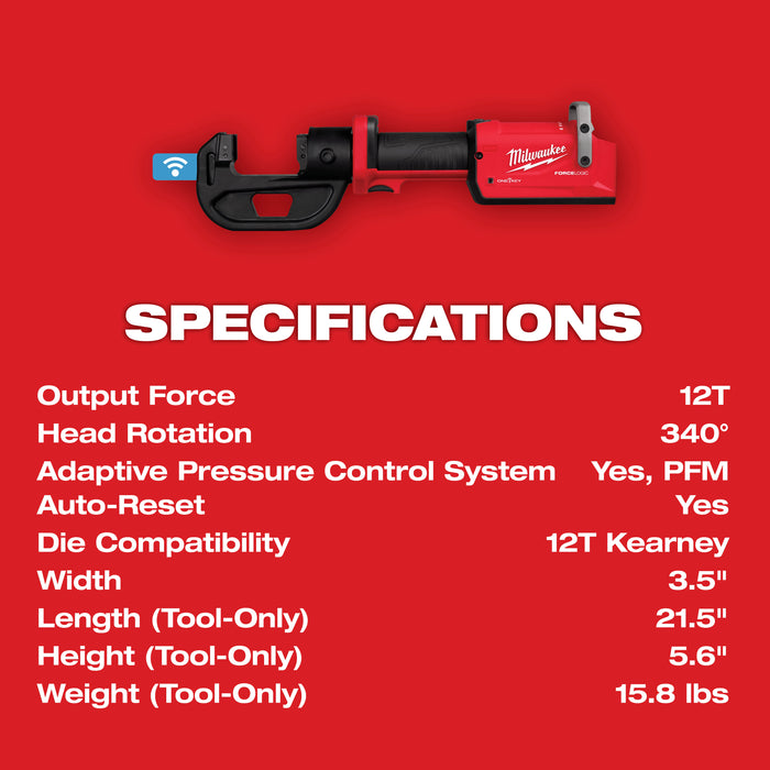 Milwaukee Tools M18™ FORCE LOGIC™ 12T Kearney Linear Crimper