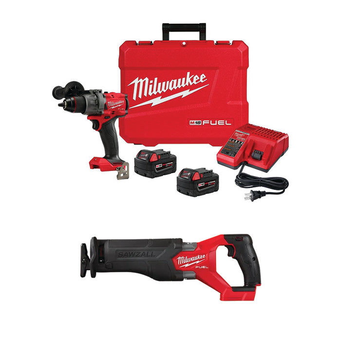 MILWAUKEE M18 FUEL™ 1/2" Drill/Driver Kit & M18 FUEL™ SAWZALL® Reciprocating Saw