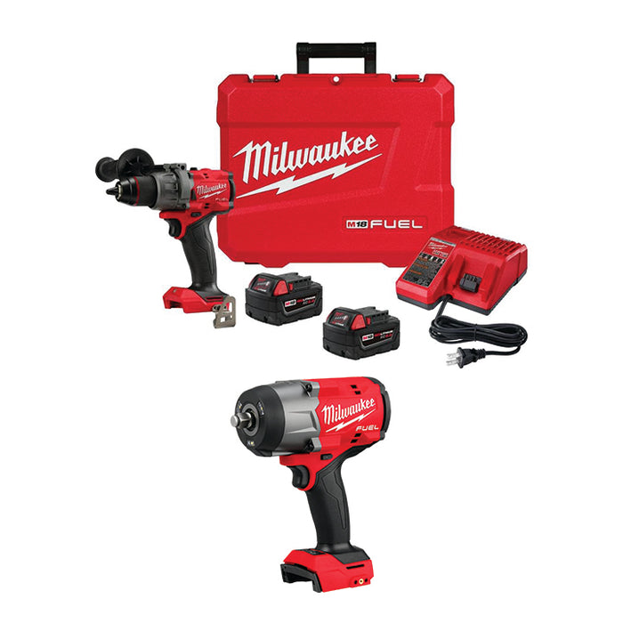 MILWAUKEE M18 FUEL™ 1/2" Drill/Driver Kit & M18 FUEL™ 1/2" High Torque Impact Wrench w/ Friction Ring