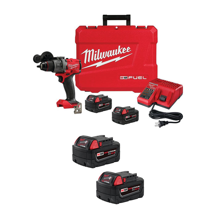 MILWAUKEE M18 FUEL™ 1/2" Drill/Driver Kit & M18™ REDLITHIUM™ XC5.0 Extended Capacity Battery (2 PACK)