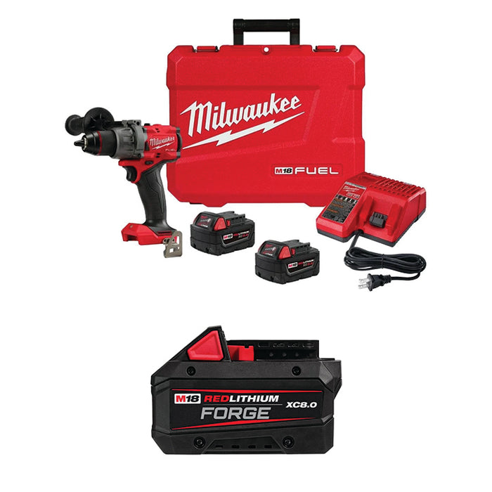 MILWAUKEE M18 FUEL™ 1/2" Hammer Drill/Driver Kit & FREE M18™ REDLITHIUM™ FORGE™ XC8.0 Battery