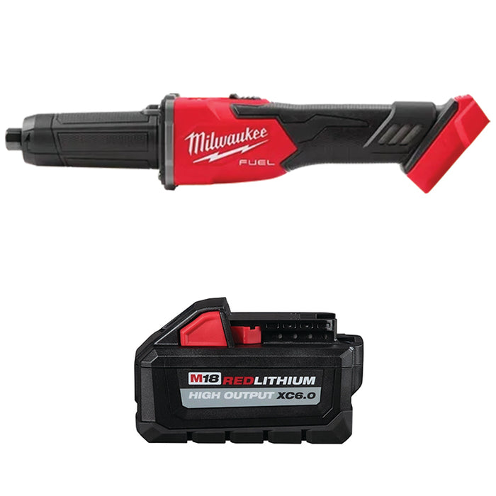 MILWAUKEE M18 FUEL™ Braking Die Grinder, Slide Switch & FREE M18™ REDLITHIUM™ HIGH OUTPUT™ XC6.0 Battery