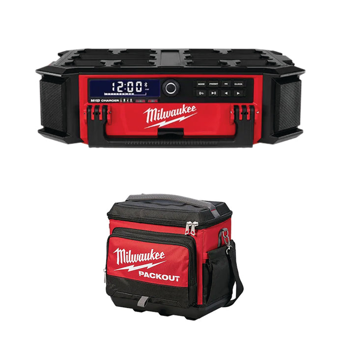 MILWAUKEE M18™ PACKOUT™ Radio + Charger & FREE PACKOUT™ Cooler