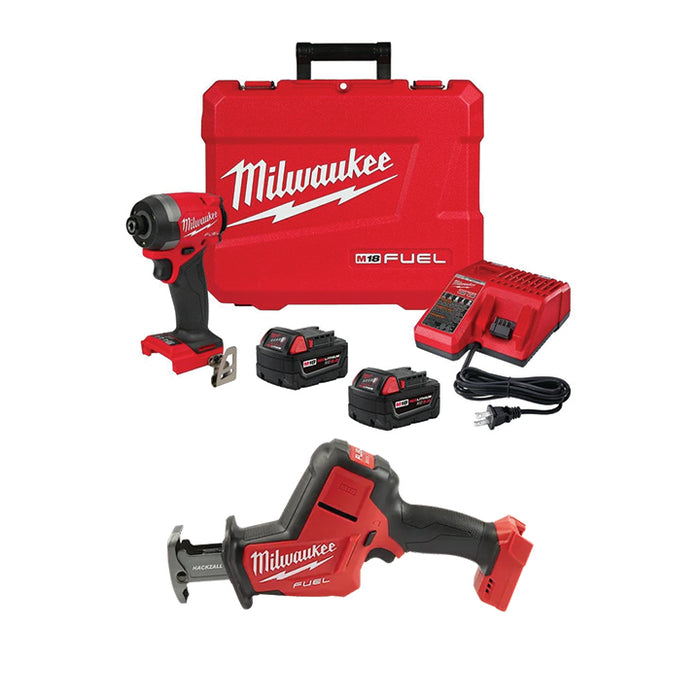 MILWAUKEE M18 FUEL™ 1/4" Hex Impact Driver Kit & M18 FUEL™ HACKZALL® Reciprocating Saw