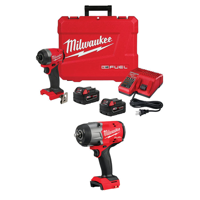 MILWAUKEE M18 FUEL™ 1/4" Hex Impact Driver Kit & M18 FUEL™ 1/2" High Torque Impact Wrench w/ Friction Ring