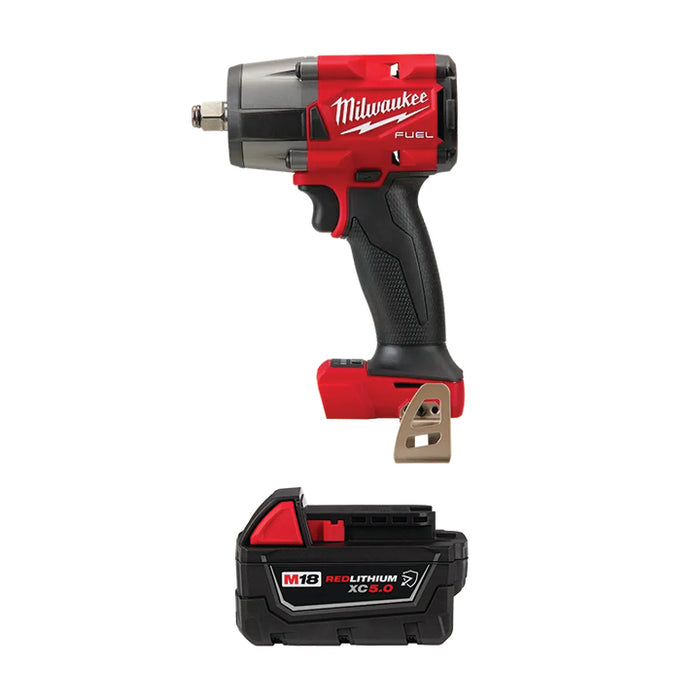 MILWAUKEE M18 FUEL™ 1/2" Mid-Torque Impact Wrench w/ Friction Ring & FREE M18™ REDLITHIUM™ XC5.0 Resistant Battery