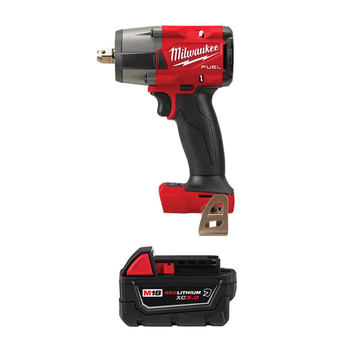 MILWAUKEE M18 FUEL™ 1/2 " Mid-Torque Impact Wrench w/ Pin Detent & FREE M18™ REDLITHIUM™ XC5.0 Resistant Battery