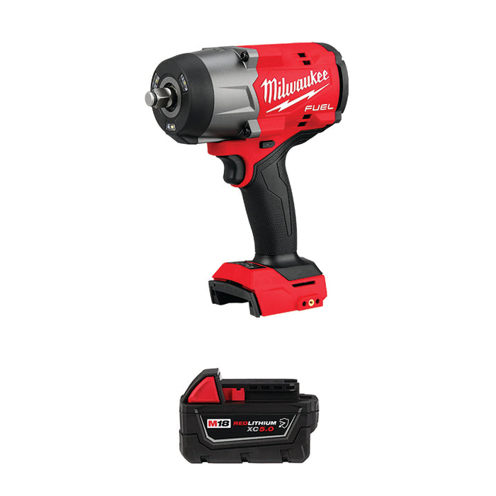 MILWAUKEE M18 FUEL™ 1/2" High Torque Impact Wrench w/ Friction Ring & FREE M18™ REDLITHIUM™ XC5.0 Resistant Battery