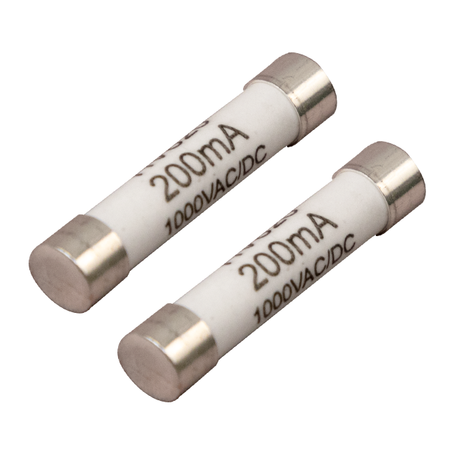 AEMC 2971.04 Fuse - Set of 2, FF, 200mA, 1000V, 10kA, 6x32mm for Models 6528 & 6529