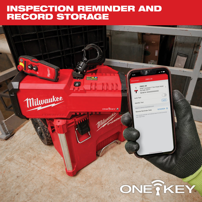 Milwaukee M18™ Compact 1-Ton Chain Hoist 2983-22HD