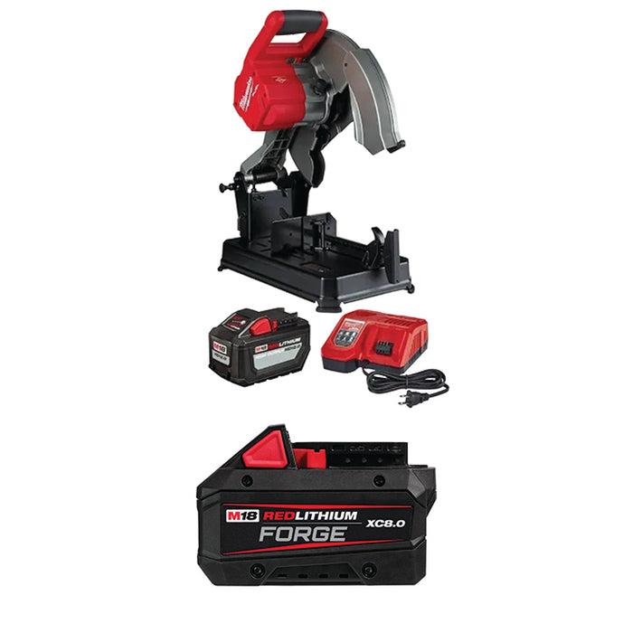 MILWAUKEE M18 FUEL™ 14" Abrasive Chop Saw Kit & FREE M18™ REDLITHIUM™ FORGE™ XC8.0 Battery