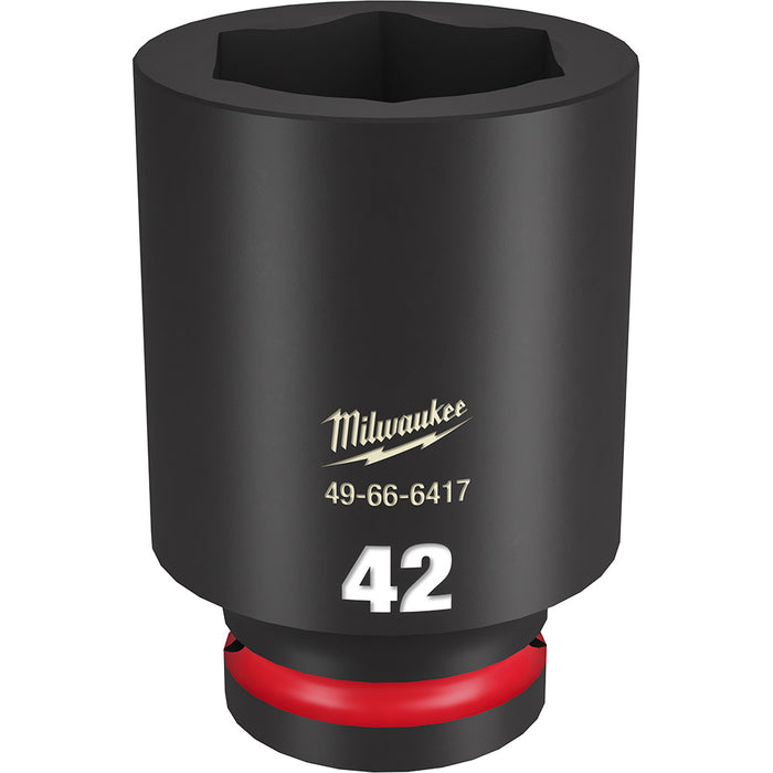 MILWAUKEE SHOCKWAVE Impact Duty Dado de 6 puntos con accionamiento de 3/4" y 42 mm de profundidad