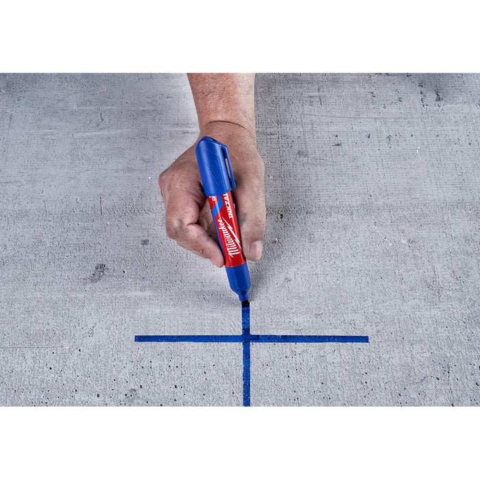 Milwaukee Tools Chisel Tip Blue Marker L 48-22-3257