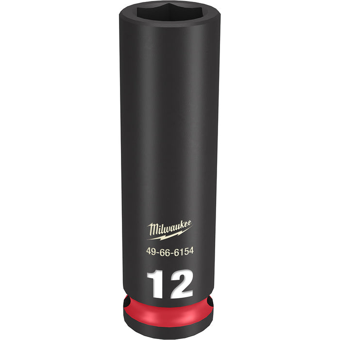 MILWAUKEE SHOCKWAVE Impact Duty 3/8" Drive 12MM Deep 6 Point Socket