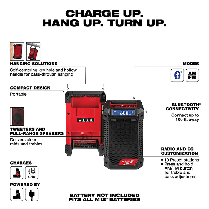 MILWAUKEE M12™ Radio + Charger