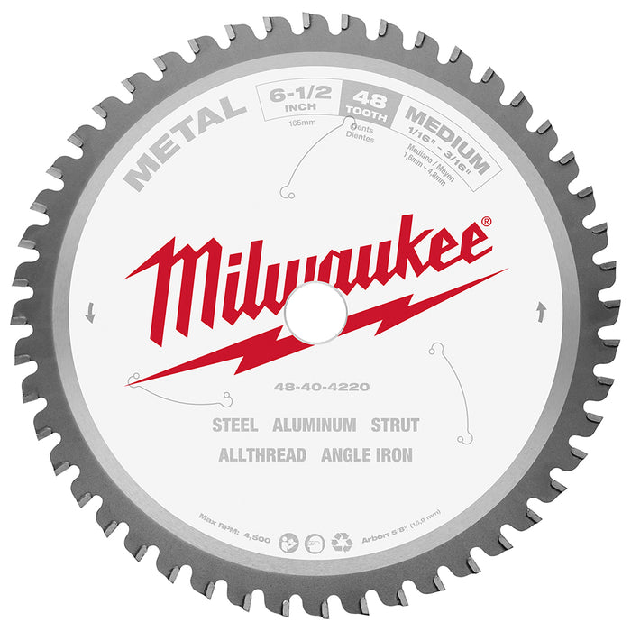MILWAUKEE 6-1/2" 48T Circular Saw Metal Cutting Blade