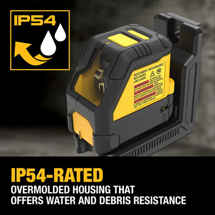 DeWalt DEWALT USB Rechargeable Green Cross Line Laser Kit DCLE14201G