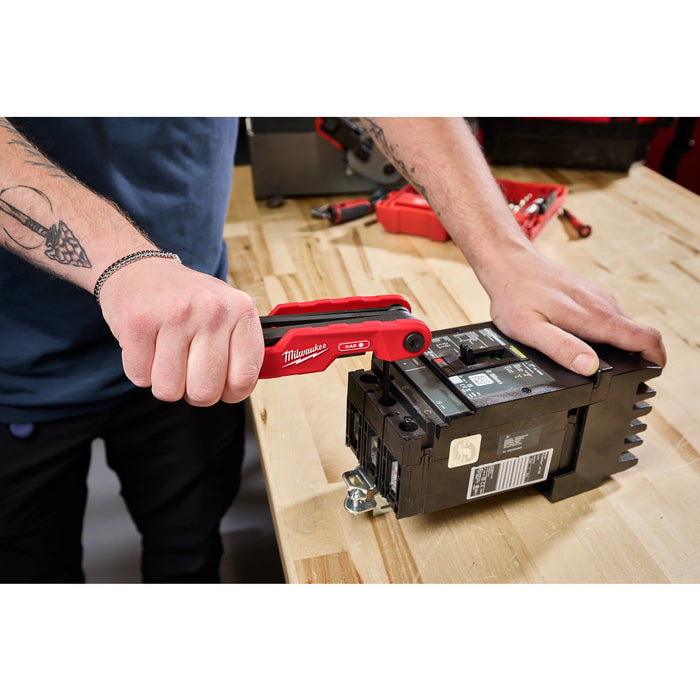 MILWAUKEE 11-Key Electrician's Folding Hex Key Set - SAE