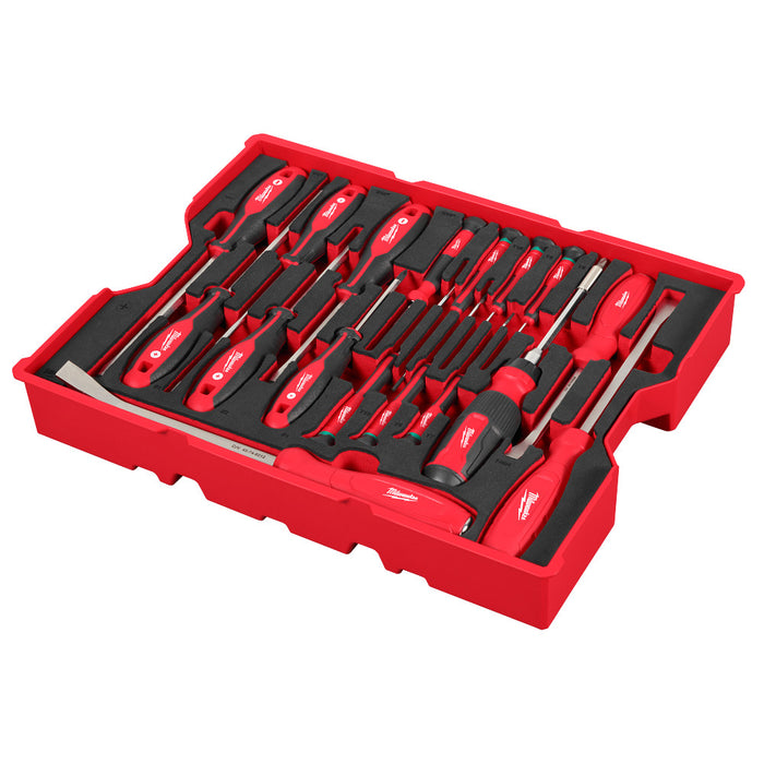 Milwaukee 17pc. Screwdriver & Pry Bar Set with Tray for PACKOUT™ Drawers 48-22-0158
