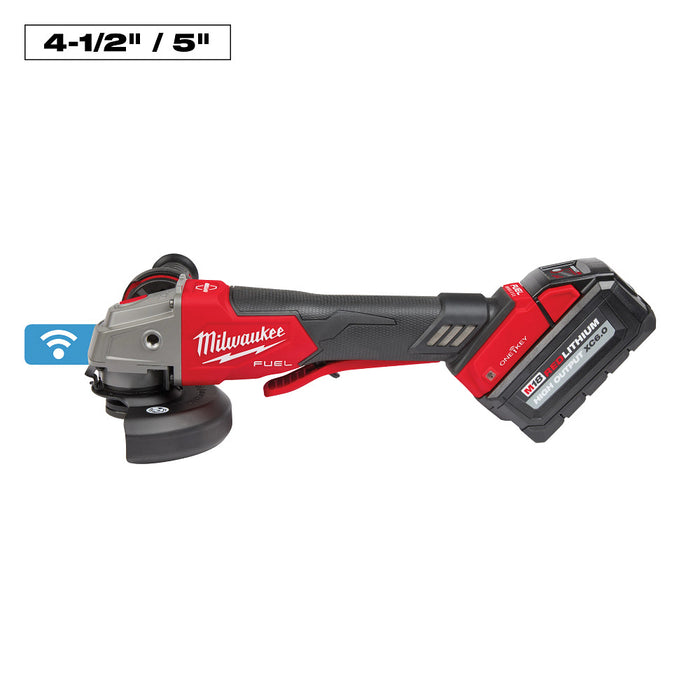 MILWAUKEE M18 FUEL 4-1/2" / 5" Braking Grinder w/ ONE-KEY & Paddle No Lock Switch Kit