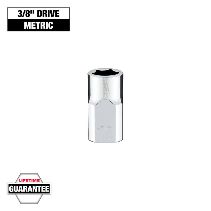 Dado métrico de 6 puntas y 10 mm con accionamiento de 3/8"