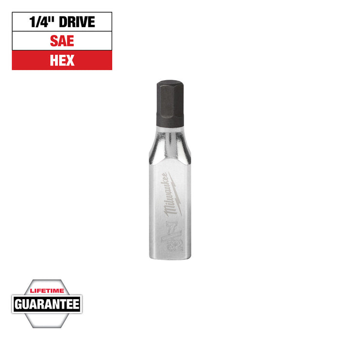 MILWAUKEE Dados con punta hexagonal con accionamiento de 1/4" - SAE