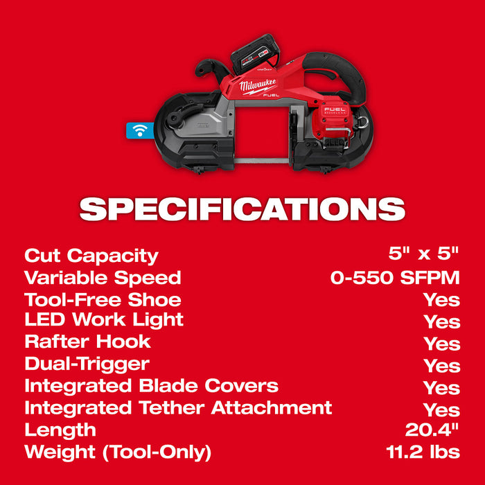 MILWAUKEE M18 FUEL Dual Trigger Deep Cut Band Saw Kit