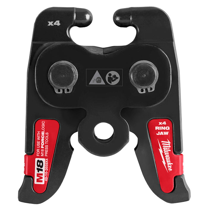 Mordaza de anillo MILWAUKEE X4 para anillos de presión pivotantes