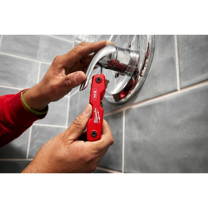 MILWAUKEE 9-Key Folding Hex Key Set - SAE