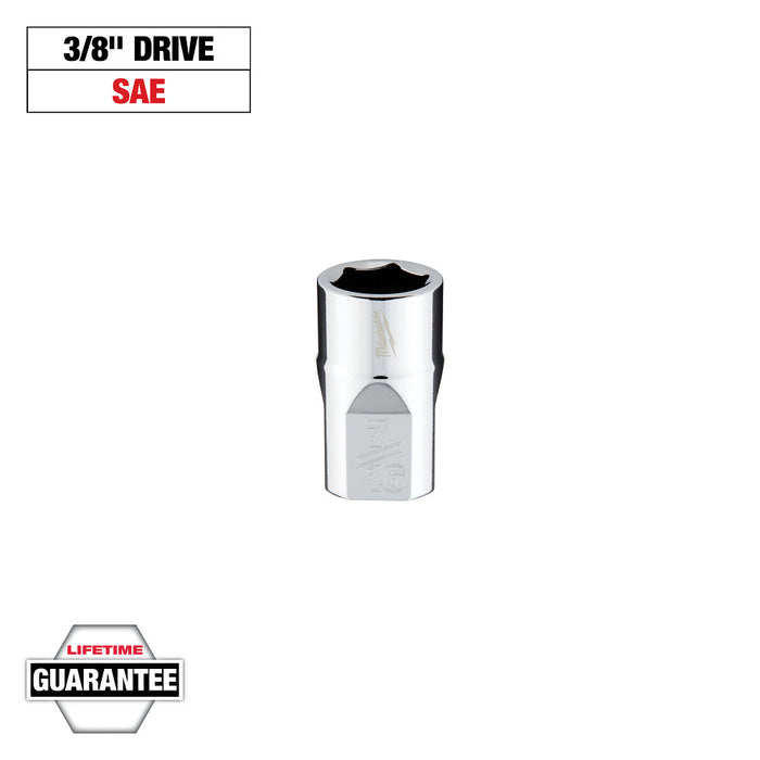 3/8" Drive 7/16" SAE 6-Point Socket