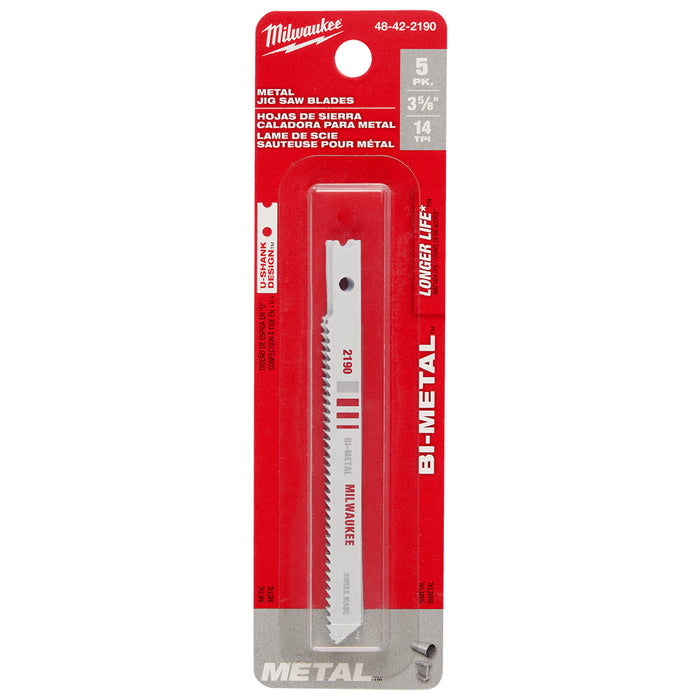 Milwaukee Tools (5)JIG SAW BL METAL 14T 3-5/8L 48-42-2190