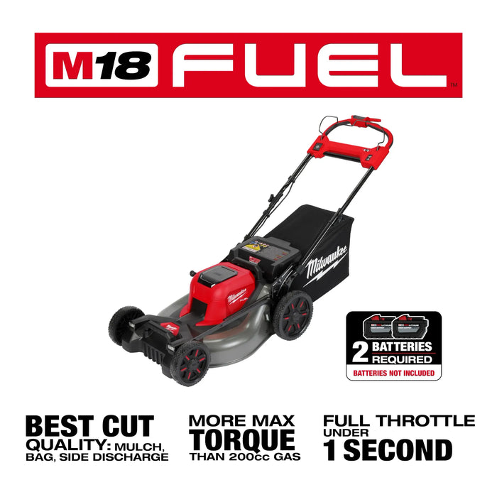 MILWAUKEE M18 FUEL™ 21" Self-Propelled Dual Battery Mower (Tool Only)