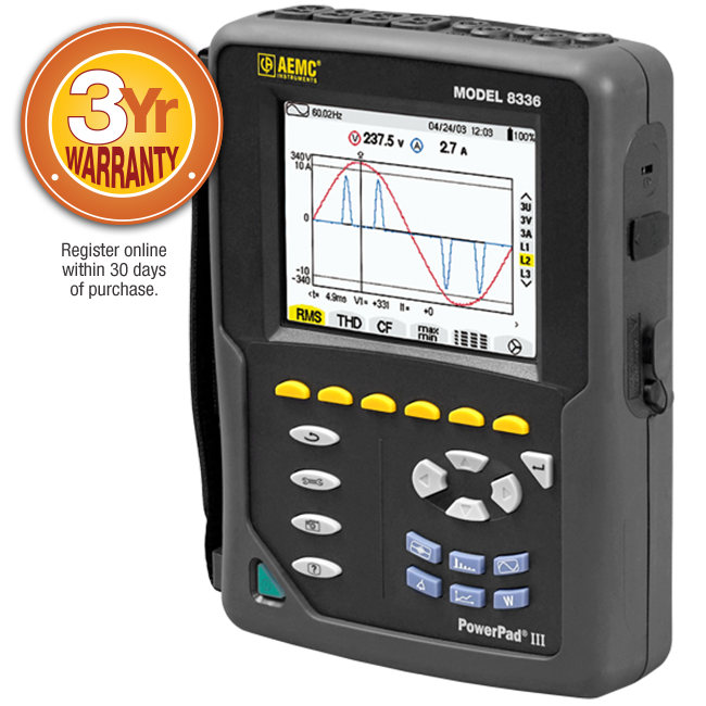 AEMC 2136.30 PowerPad® III Model 8336 (No Probes)