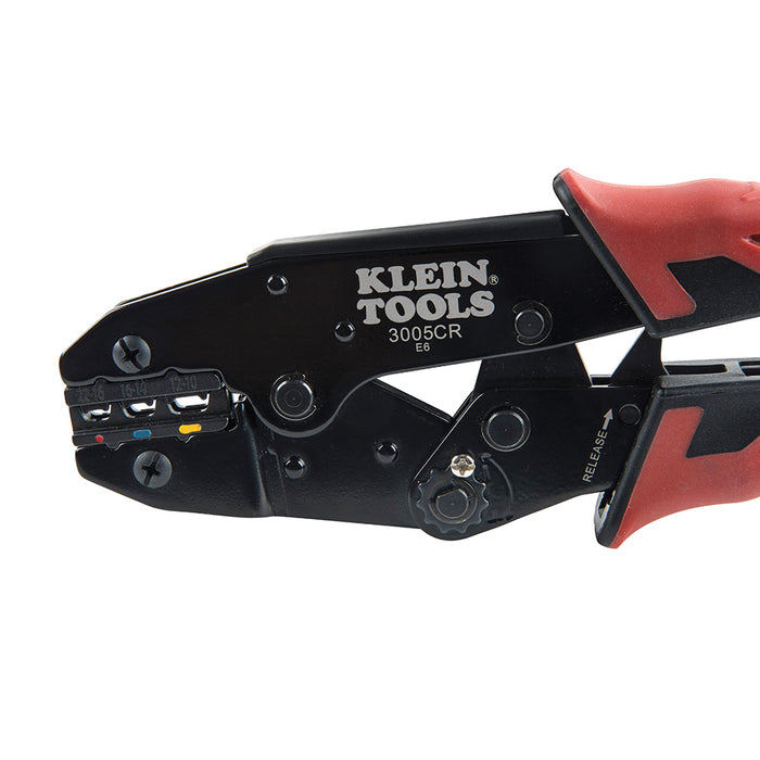 KLEIN TOOLS 10-22 AWG - Insulated Terminals Ratcheting Crimper