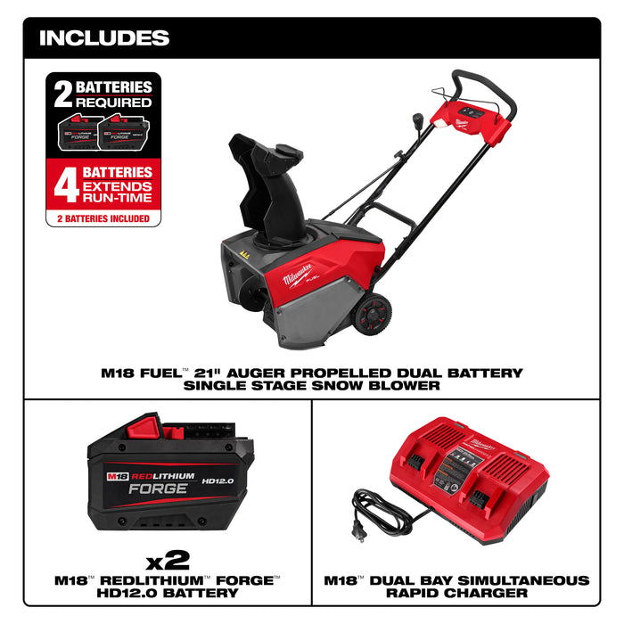 Milwaukee M18 FUEL Single Stage Snowblower 3036-22HD