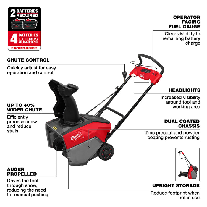 Milwaukee M18 FUEL Single Stage Snowblower 3036-22HD