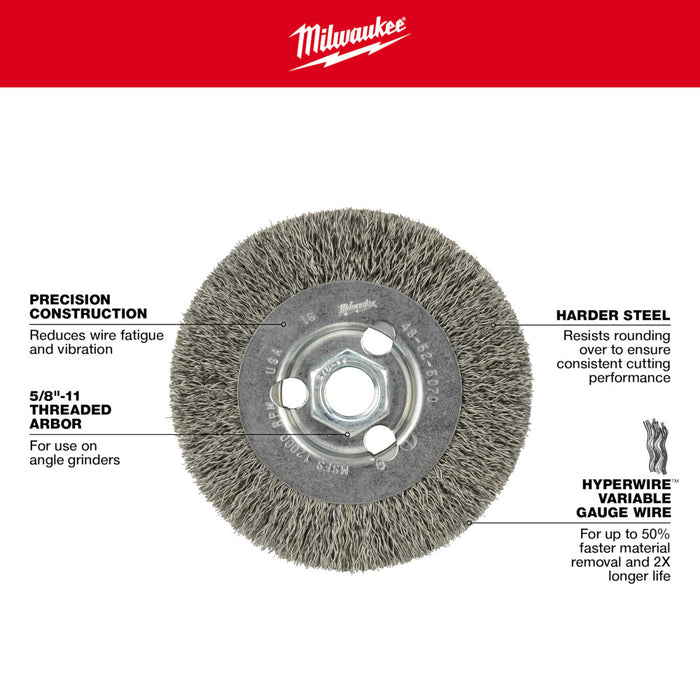 Milwaukee Tools 4 In. Wheel Crimped Wire 48-52-5070