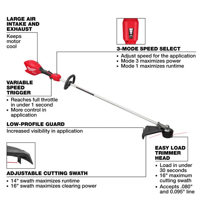 Milwaukee M18 FUEL 16" String Trmmr - Open 3046-20B
