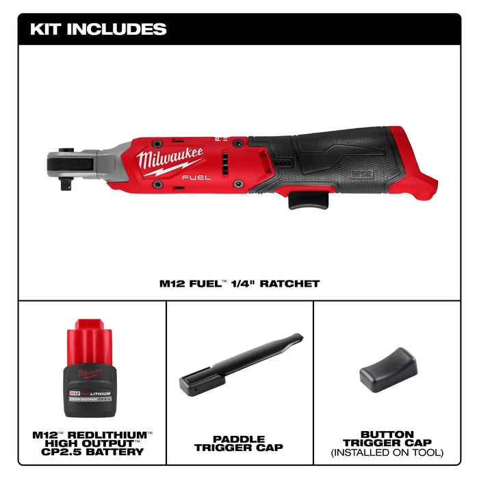 Milwaukee Tools M12 FUEL™ 1/4" Ratchet Kit