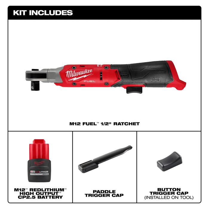 Milwaukee Tools M12 FUEL™ 1/2" Ratchet Kit