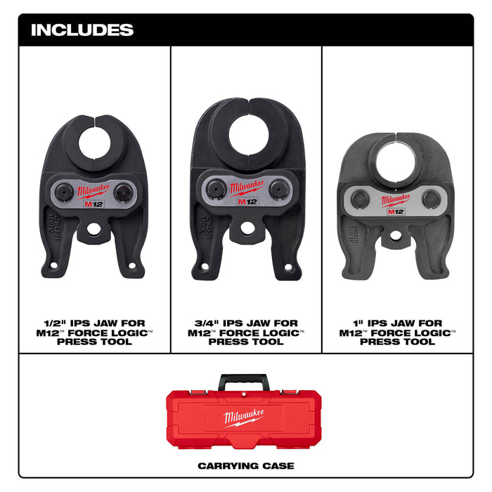 MILWAUKEE 1/2"-1" IPS-P Press Jaw Kit For M12™ FORCE LOGIC™ Press Tools