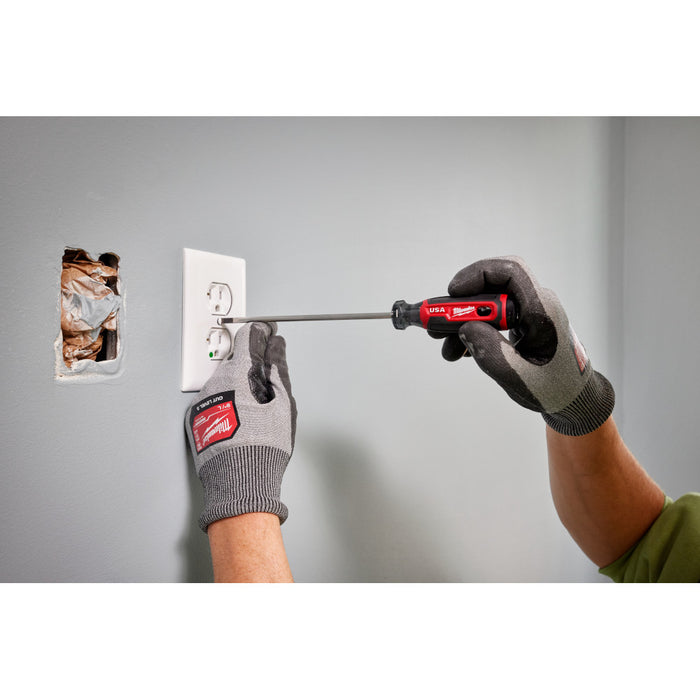 MILWAUKEE 1/4" Cabinet 10" Cushion Grip Screwdriver