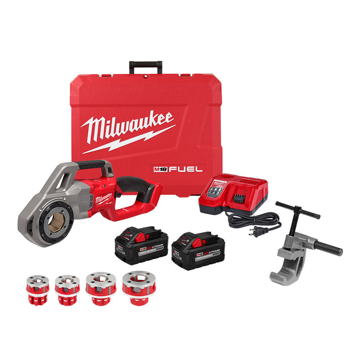 Roscadora de tubos compacta MILWAUKEE M18 FUEL™ con kit ONE-KEY™ con cabezales roscadores compactos de aluminio forjado NPT de 1/2" - 1-1/4"
